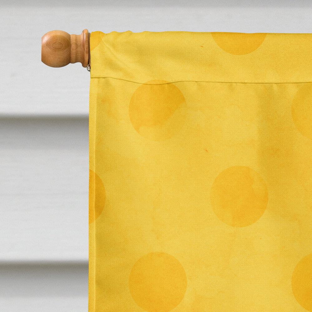 Message in a Bottle Yellow Polkadot Flag Canvas House Size BB8262CHF