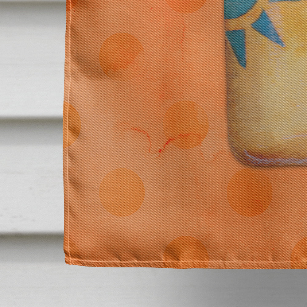 Message in a Bottle Orange Polkadot Flag Canvas House Size BB8263CHF  the-store.com.