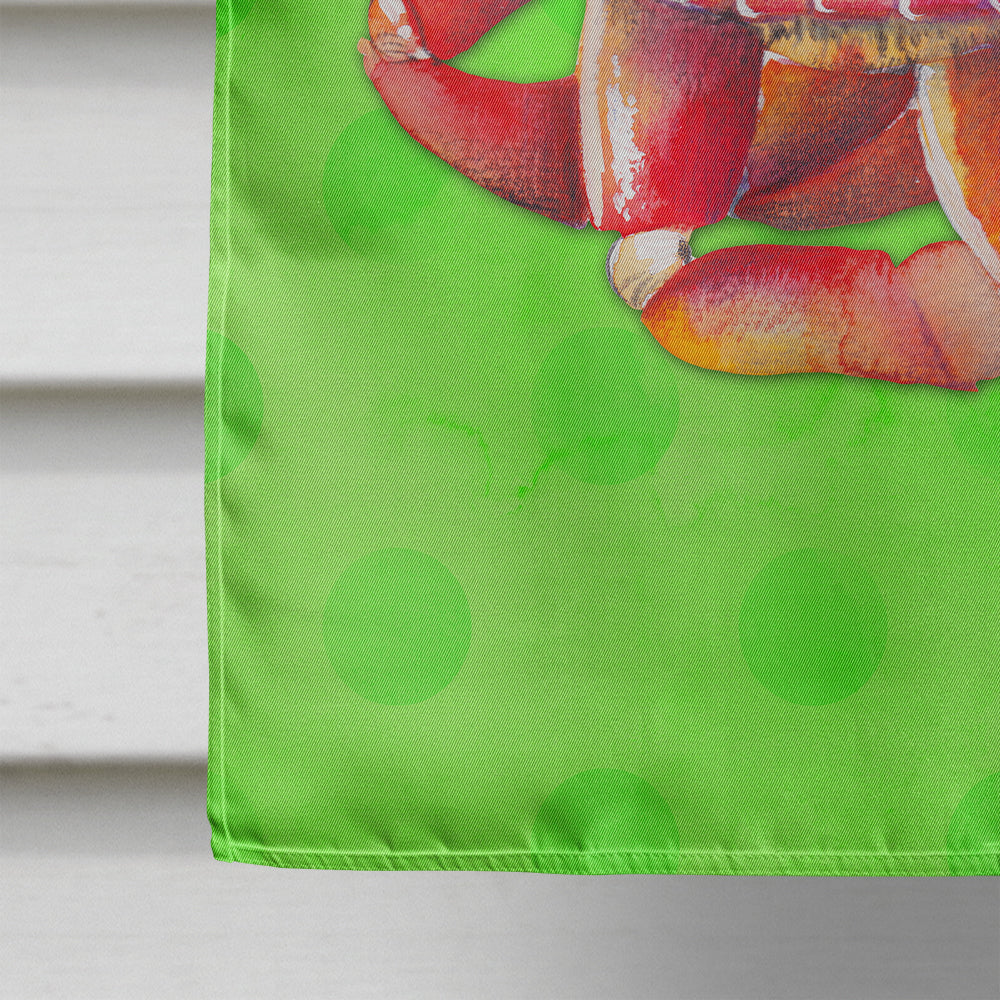 Crab Green Polkadot Flag Canvas House Size BB8265CHF