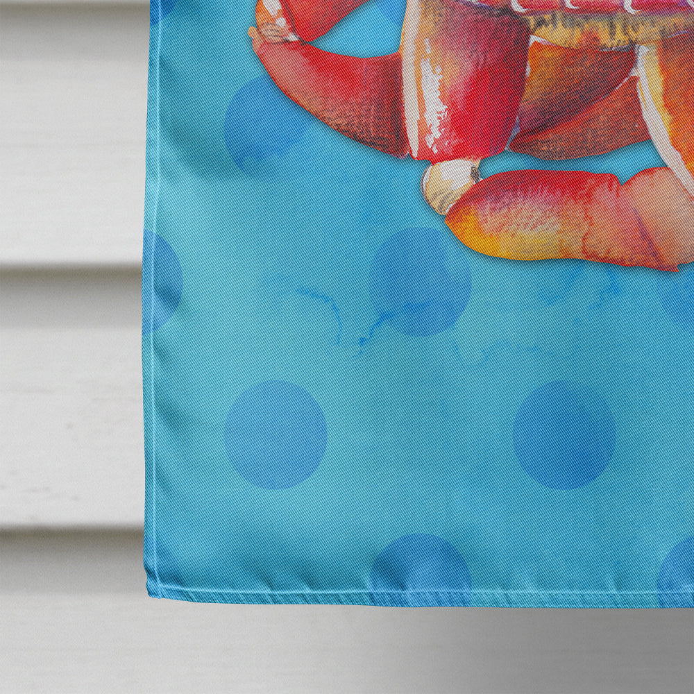 Crab Blue Polkadot Flag Canvas House Size BB8266CHF