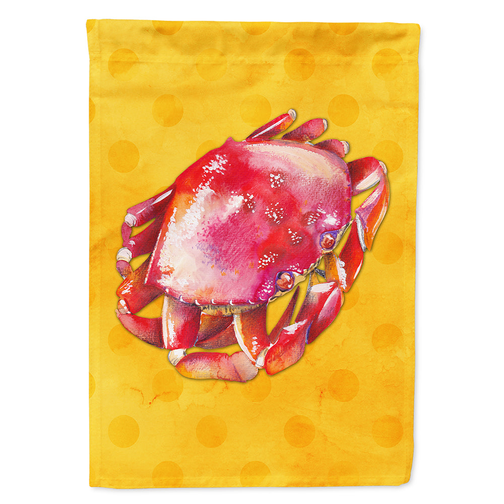 Crab Yellow Polkadot Flag Canvas House Size BB8267CHF