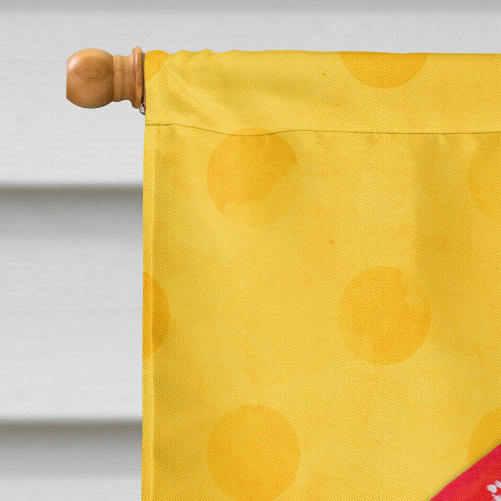 Crab Yellow Polkadot Flag Canvas House Size BB8267CHF  the-store.com.