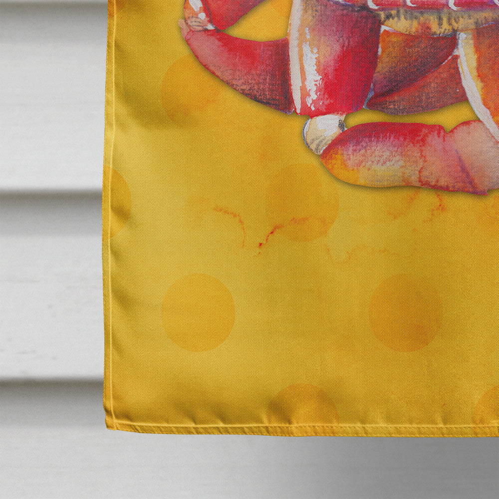 Crab Yellow Polkadot Flag Canvas House Size BB8267CHF