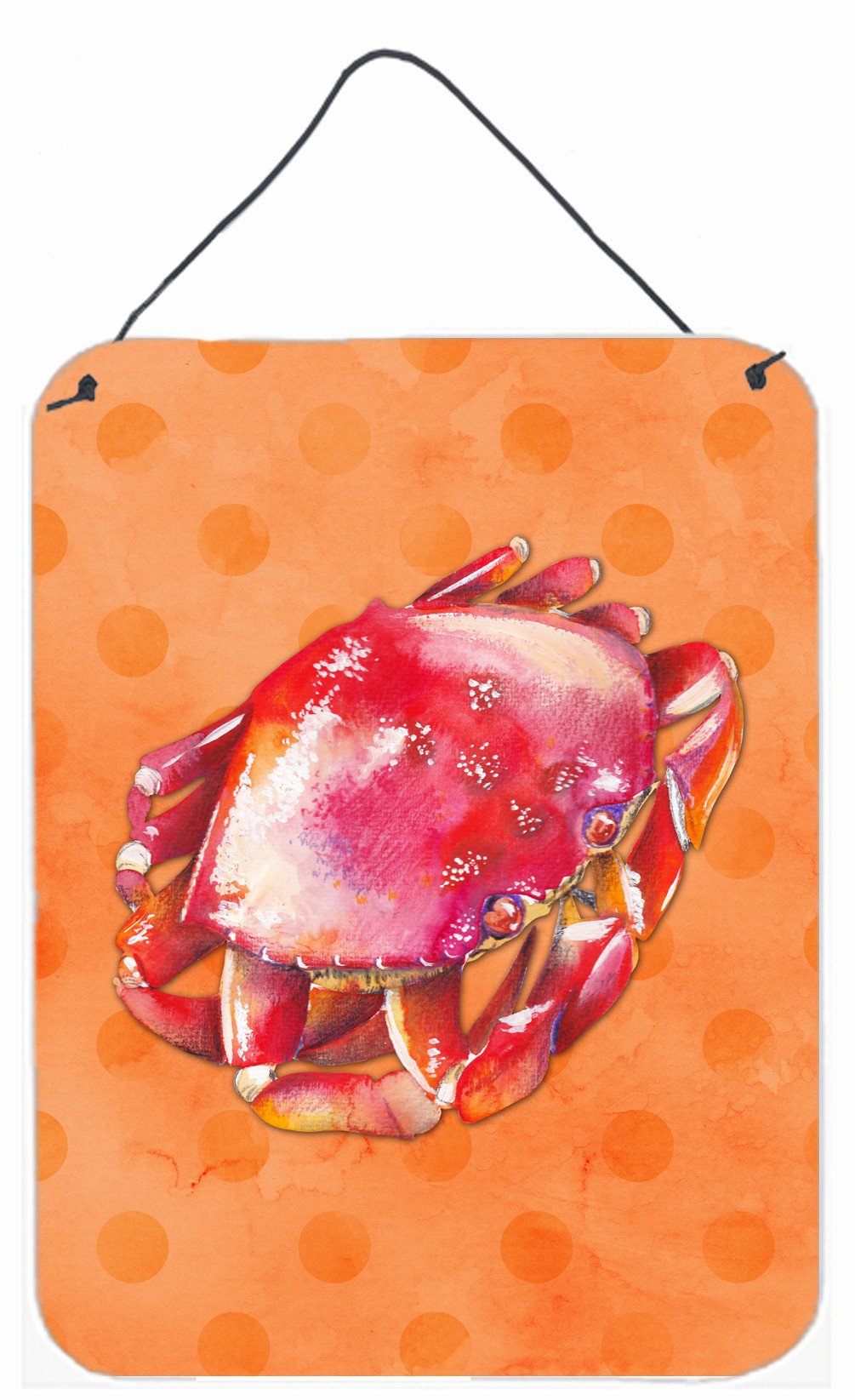 Crab Orange Polkadot Wall or Door Hanging Prints BB8268DS1216 by Caroline&#39;s Treasures