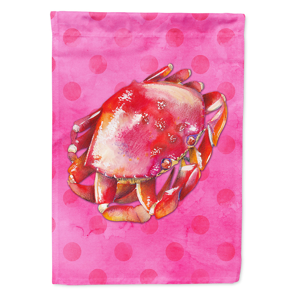 Crab Pink Polkadot Flag Canvas House Size BB8269CHF  the-store.com.