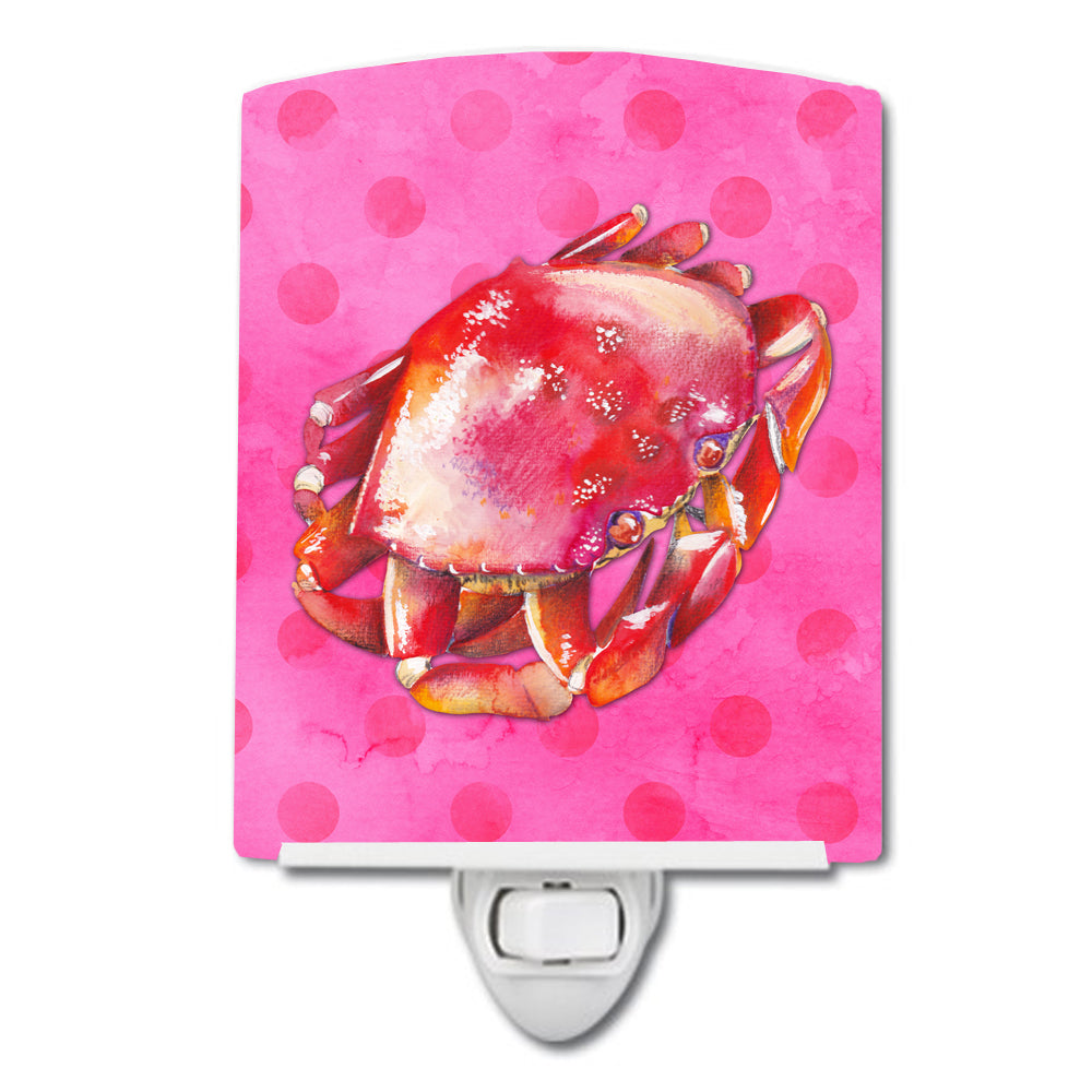 Crab Pink Polkadot Ceramic Night Light BB8269CNL - the-store.com