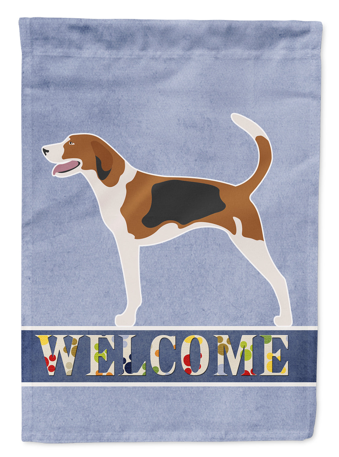 American Foxhound Welcome Flag Canvas House Size BB8271CHF