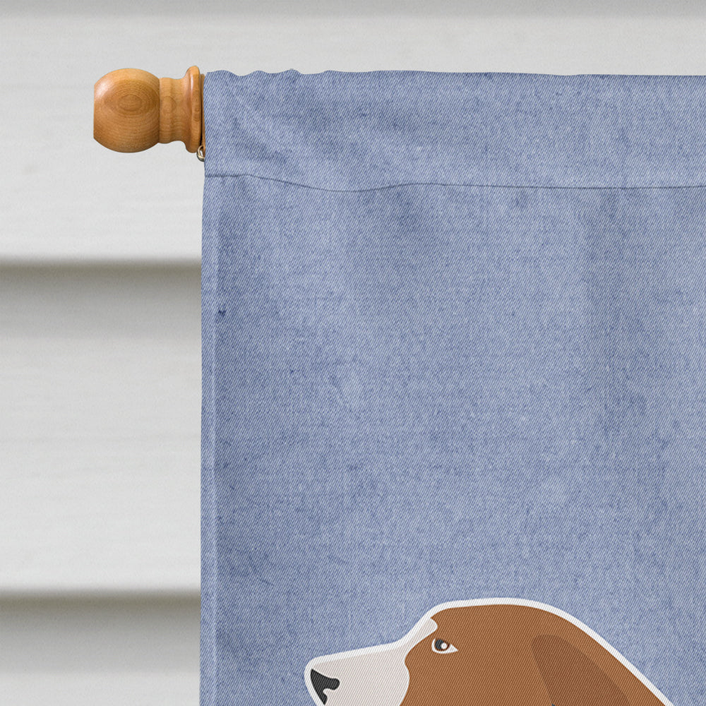American Foxhound Welcome Flag Canvas House Size BB8271CHF