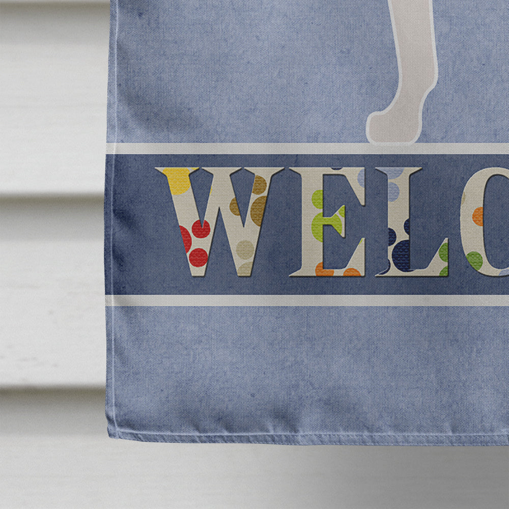 American Foxhound Welcome Flag Canvas House Size BB8271CHF  the-store.com.