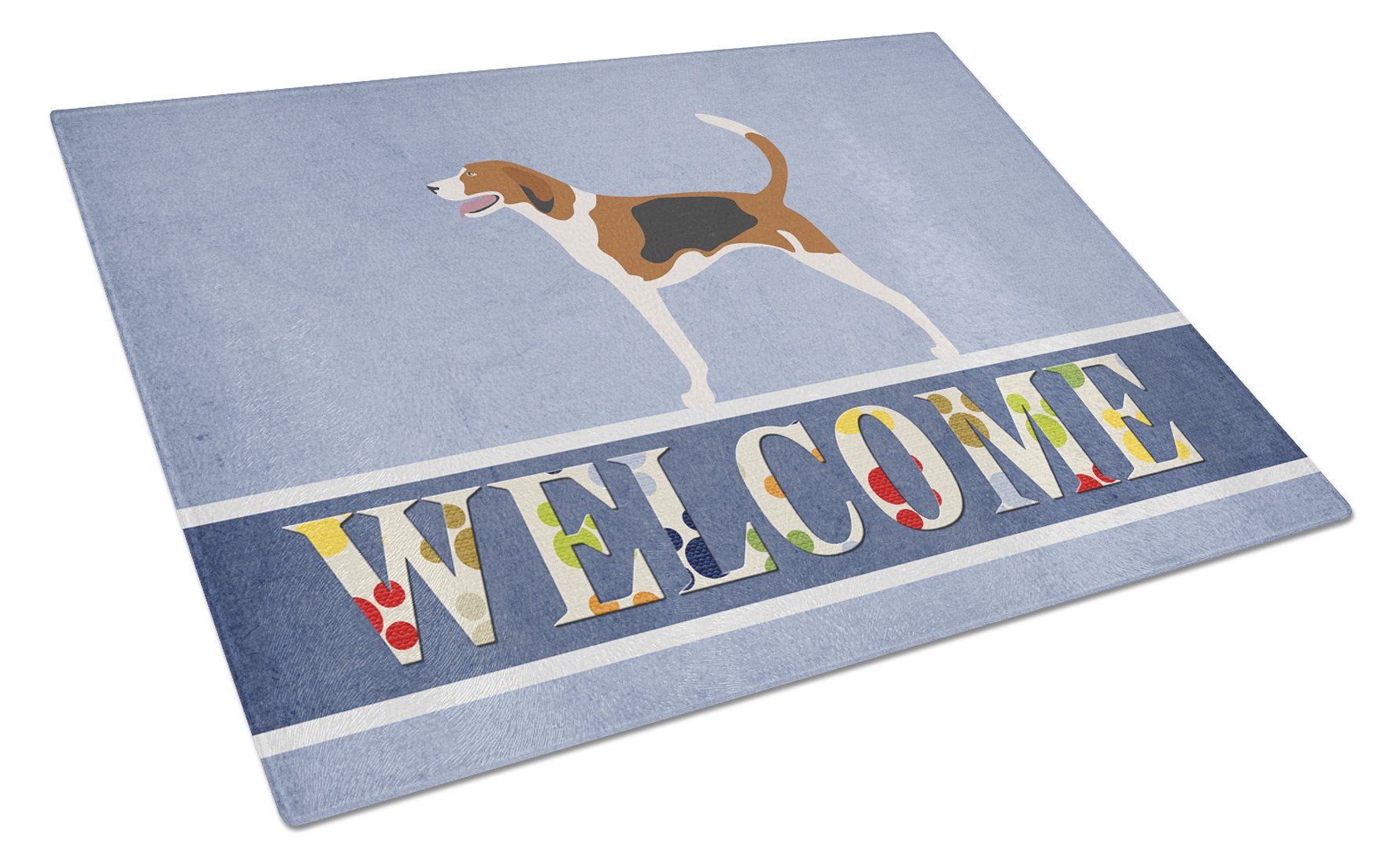 American Foxhound Welcome Glass Cutting Board Large BB8271LCB by Caroline's Treasures