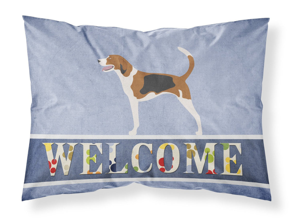 American Foxhound Welcome Fabric Standard Pillowcase BB8271PILLOWCASE by Caroline&#39;s Treasures