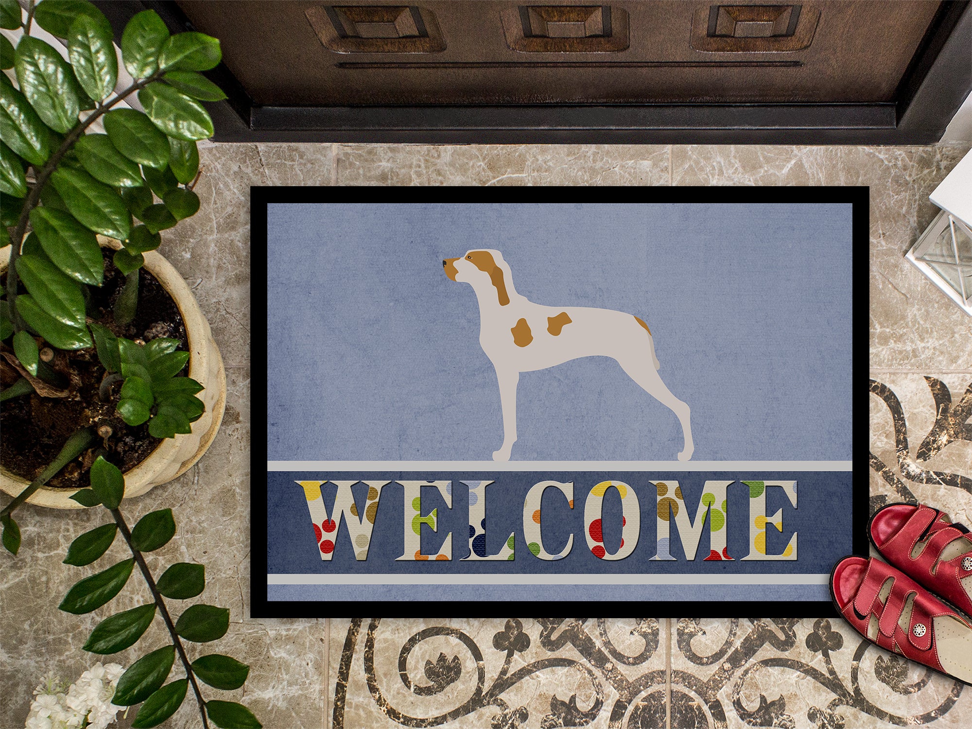 Ariege Pointer Welcome Indoor or Outdoor Mat 18x27 BB8272MAT - the-store.com