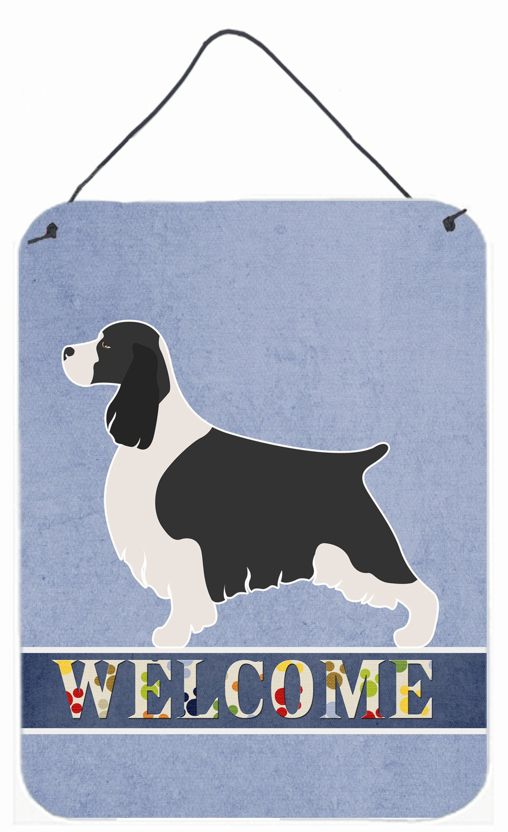 English Springer Spaniel Welcome Wall or Door Hanging Prints BB8273DS1216 by Caroline&#39;s Treasures