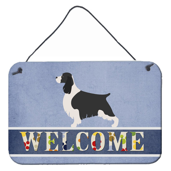 English Springer Spaniel Welcome Wall or Door Hanging Prints BB8273DS812 by Caroline's Treasures