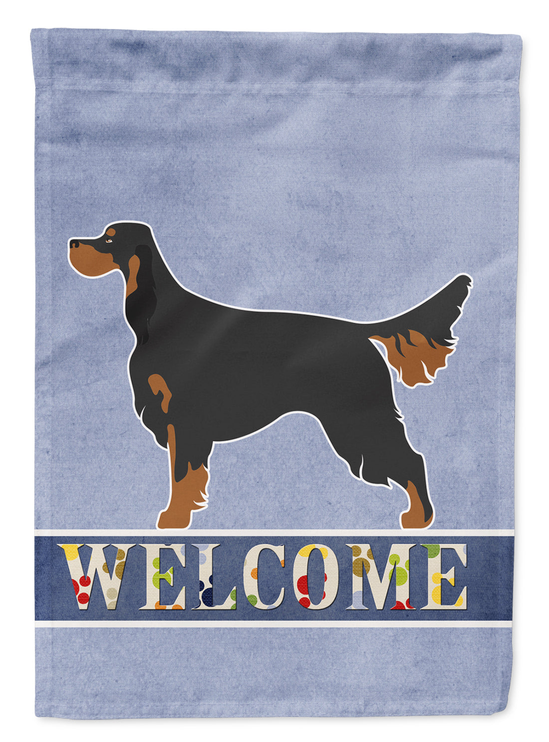 Gordon Setter Welcome Flag Canvas House Size BB8274CHF