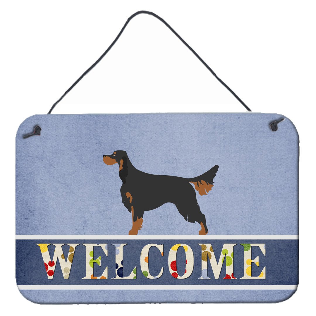 Gordon Setter Welcome Wall or Door Hanging Prints BB8274DS812 by Caroline&#39;s Treasures