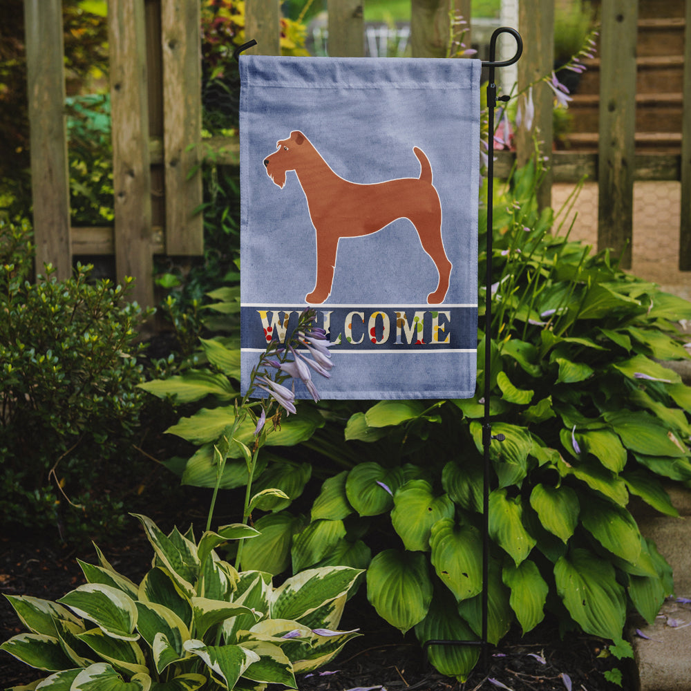 Irish Terrier Welcome Flag Garden Size BB8276GF  the-store.com.
