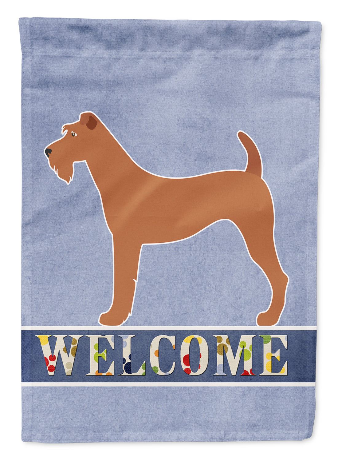 Irish Terrier Welcome Flag Garden Size BB8276GF