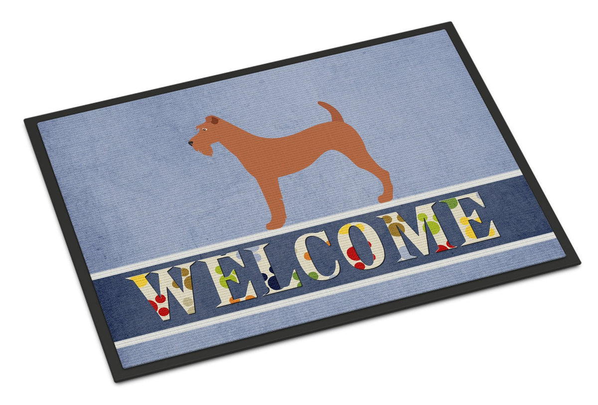 Irish Terrier Welcome Indoor or Outdoor Mat 24x36 BB8276JMAT by Caroline&#39;s Treasures