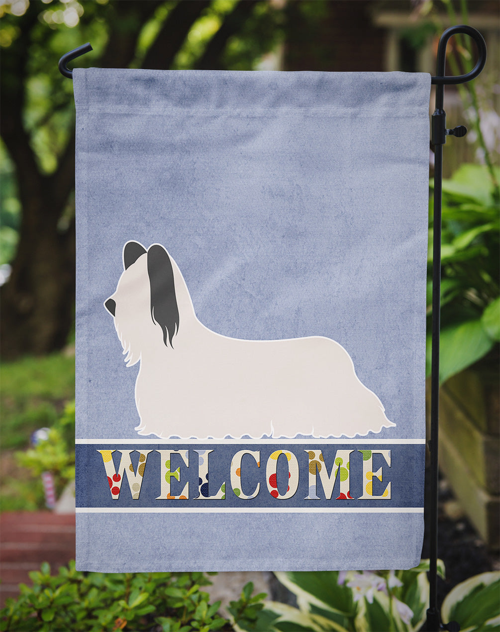 Skye Terrier Welcome Flag Garden Size BB8278GF