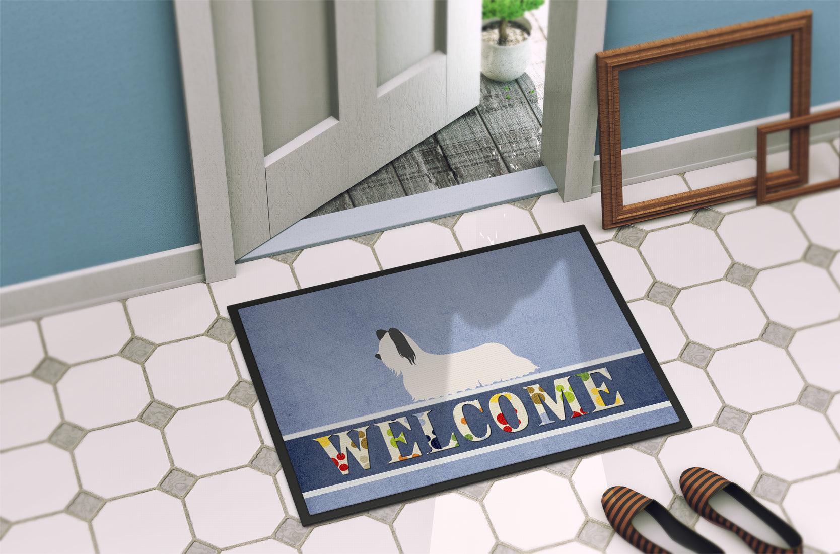 Skye Terrier Welcome Indoor or Outdoor Mat 18x27 BB8278MAT - the-store.com