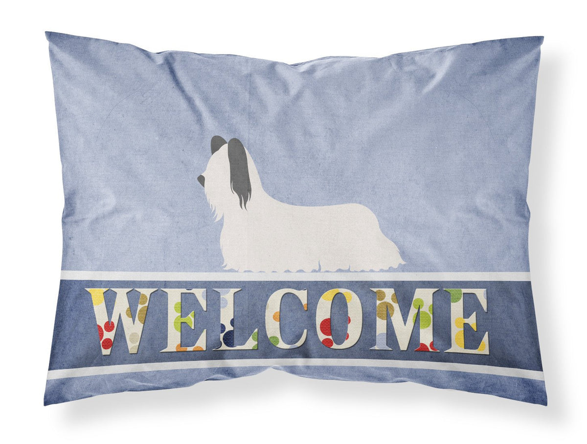 Skye Terrier Welcome Fabric Standard Pillowcase BB8278PILLOWCASE by Caroline&#39;s Treasures