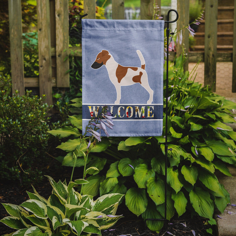 Smooth Fox Terrier Welcome Flag Garden Size BB8279GF  the-store.com.