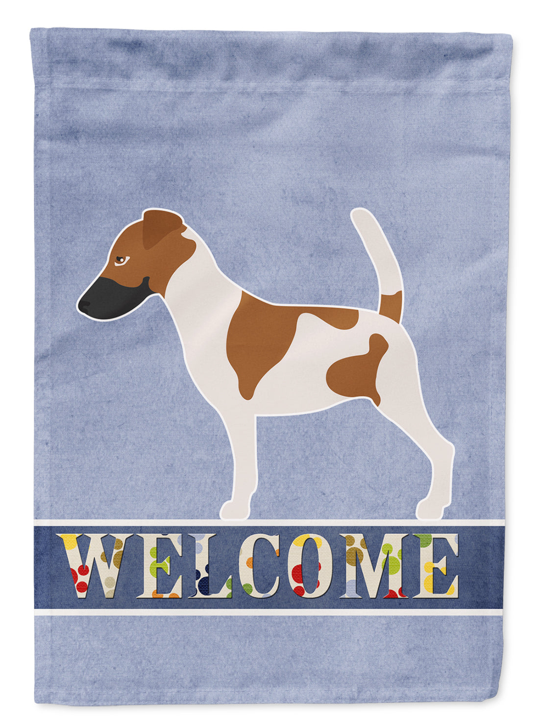 Smooth Fox Terrier Welcome Flag Garden Size BB8279GF  the-store.com.