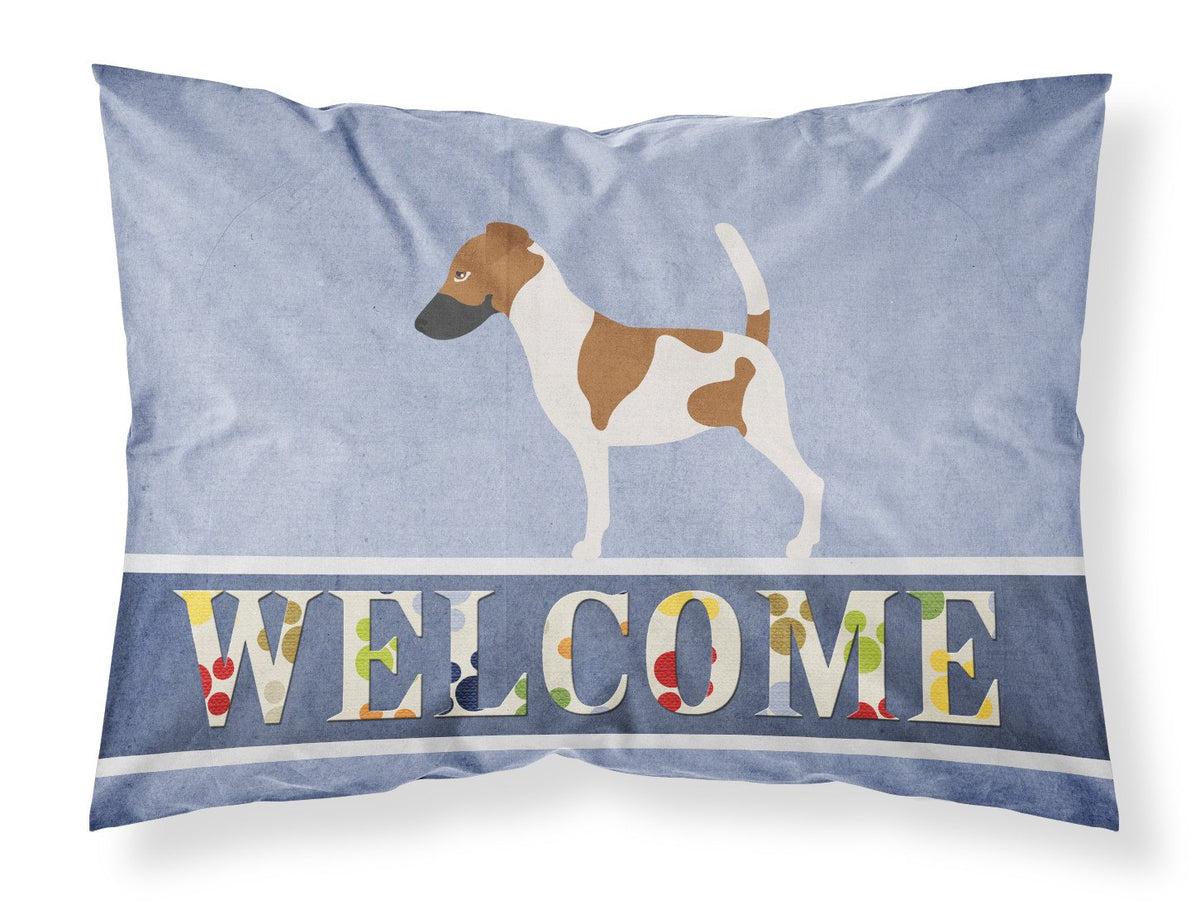 Smooth Fox Terrier Welcome Fabric Standard Pillowcase BB8279PILLOWCASE by Caroline&#39;s Treasures