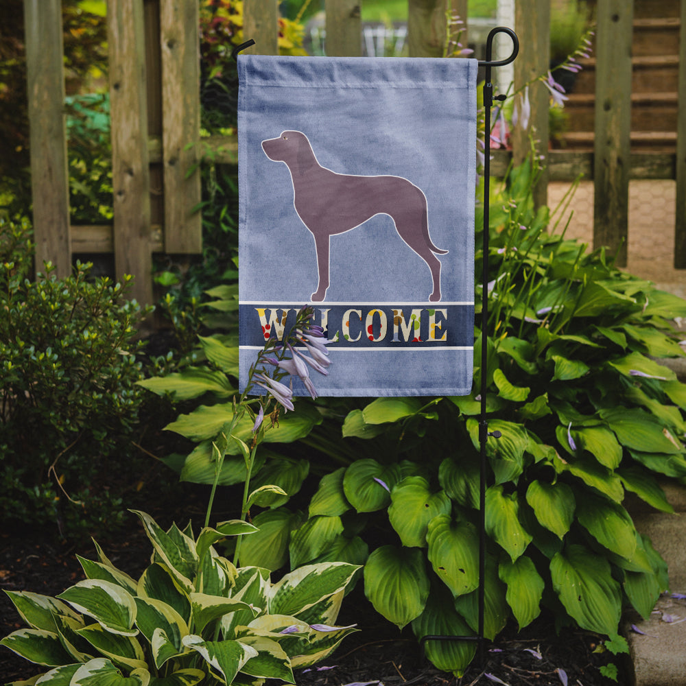 Caroline's Treasures Weimaraner Welcome Garden Flag - Outdoor Decorative Yard Flag BB8280GF