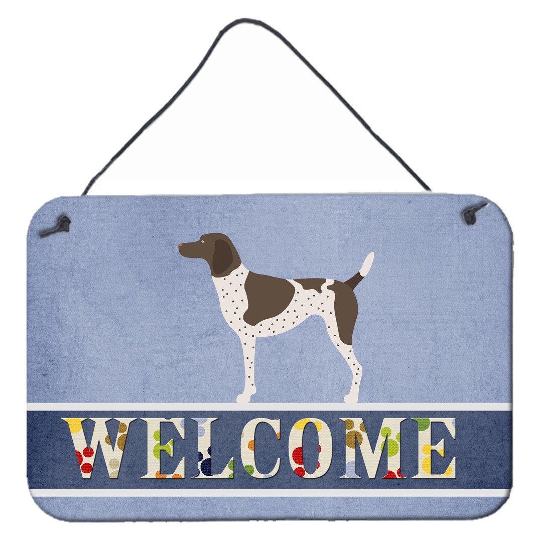 German Shorthaired Pointer Welcome Wall or Door Hanging Prints BB8283DS812 by Caroline&#39;s Treasures