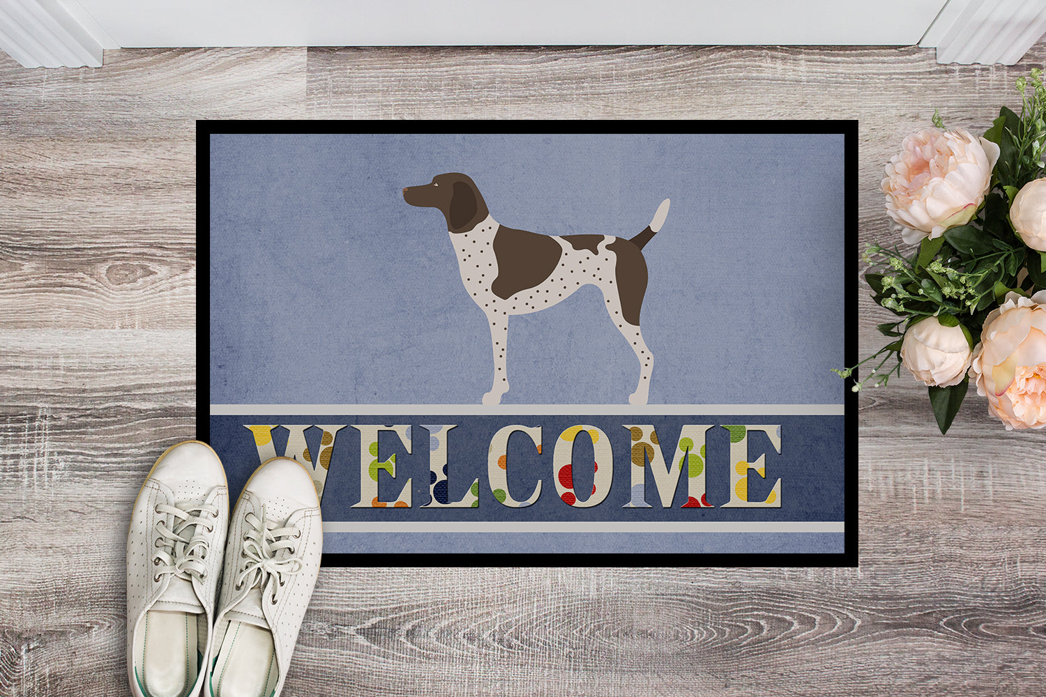 German Shorthaired Pointer Welcome Indoor or Outdoor Mat 18x27 BB8283MAT - the-store.com