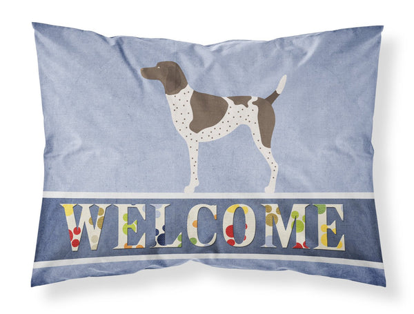 German Shorthaired Pointer Welcome Fabric Standard Pillowcase BB8283PILLOWCASE by Caroline's Treasures