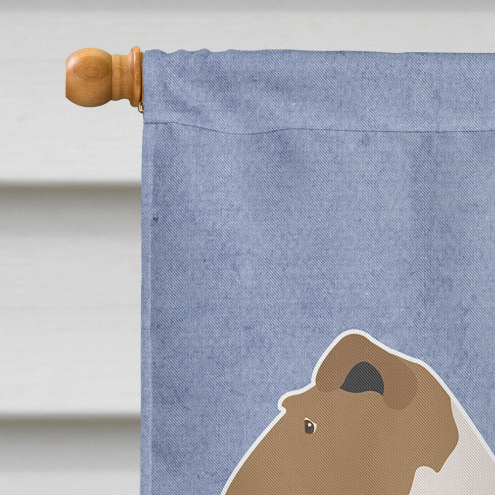 Wire Fox Terrier Welcome Flag Canvas House Size BB8284CHF
