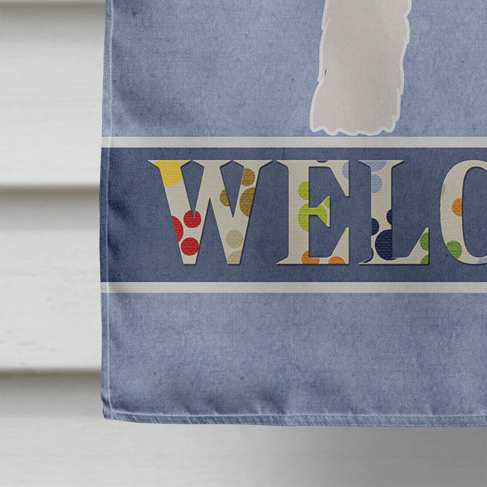 Wire Fox Terrier Welcome Flag Canvas House Size BB8284CHF  the-store.com.