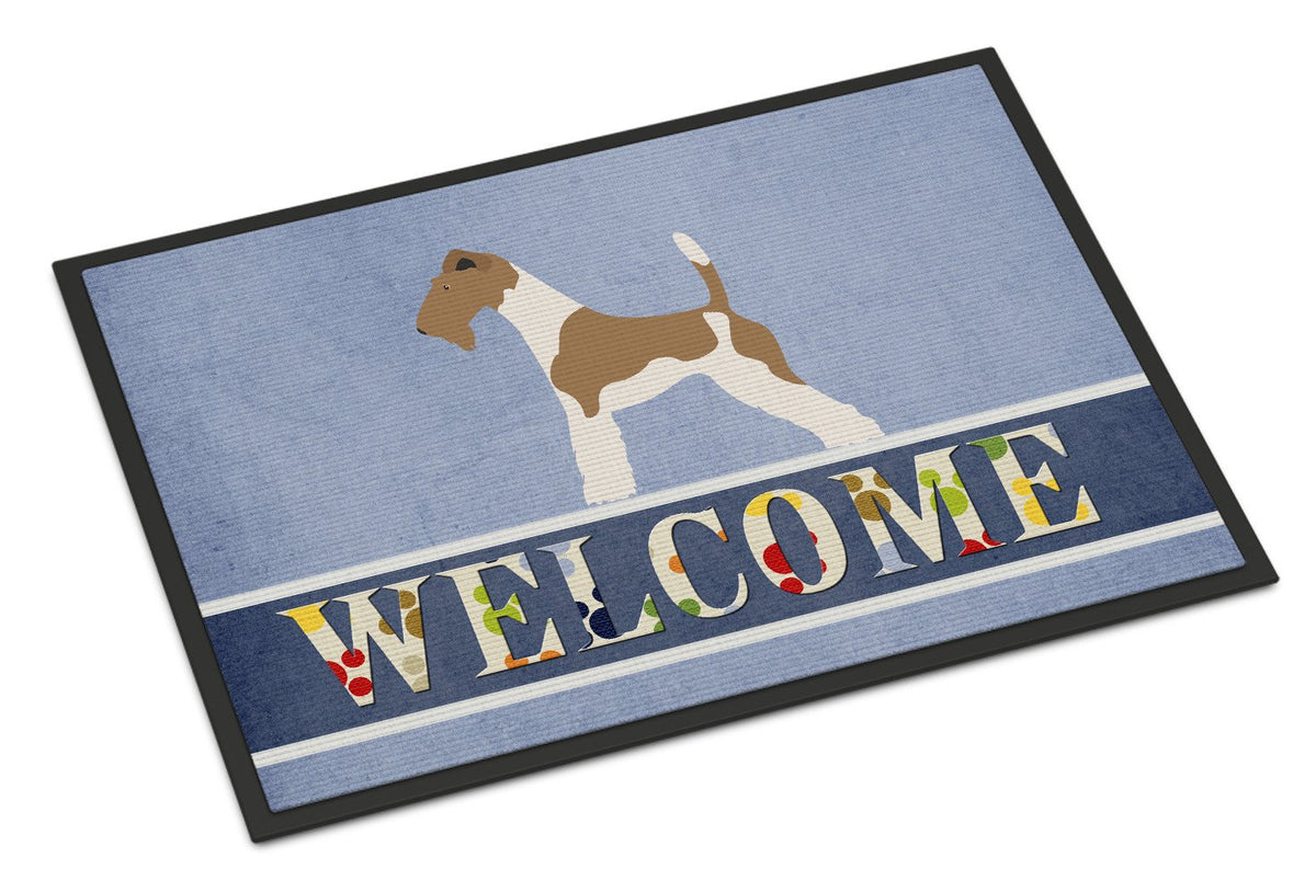 Wire Fox Terrier Welcome Indoor or Outdoor Mat 24x36 BB8284JMAT by Caroline&#39;s Treasures