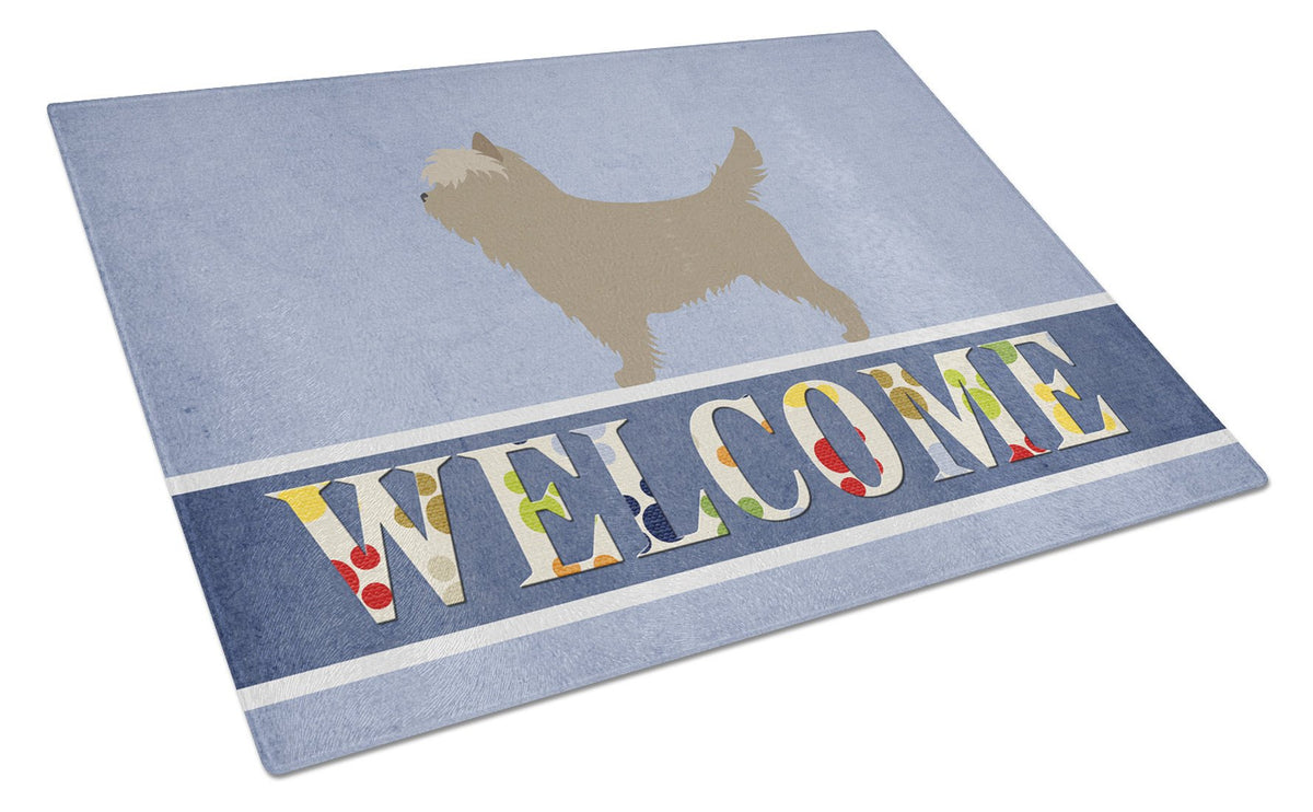 Cairn Terrier Welcome Glass Cutting Board Large BB8286LCB by Caroline&#39;s Treasures