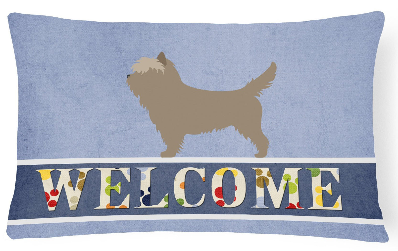 Cairn Terrier Welcome Canvas Fabric Decorative Pillow BB8286PW1216 by Caroline's Treasures
