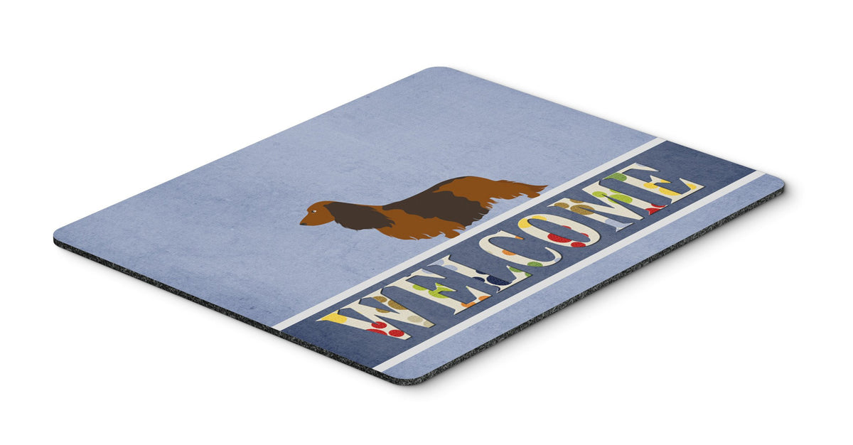 Longhaired Dachshund Welcome Mouse Pad, Hot Pad or Trivet BB8287MP by Caroline&#39;s Treasures