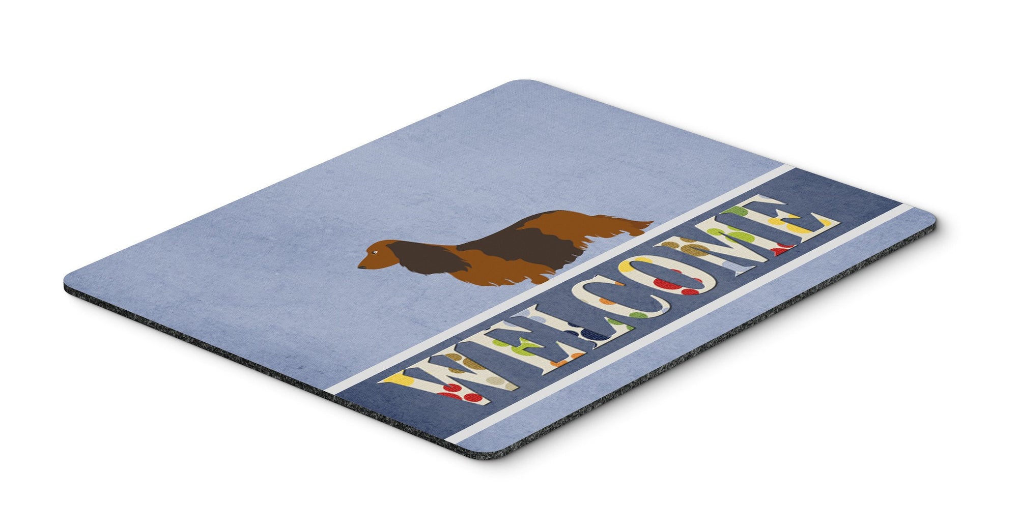 Longhaired Dachshund Welcome Mouse Pad, Hot Pad or Trivet BB8287MP by Caroline's Treasures
