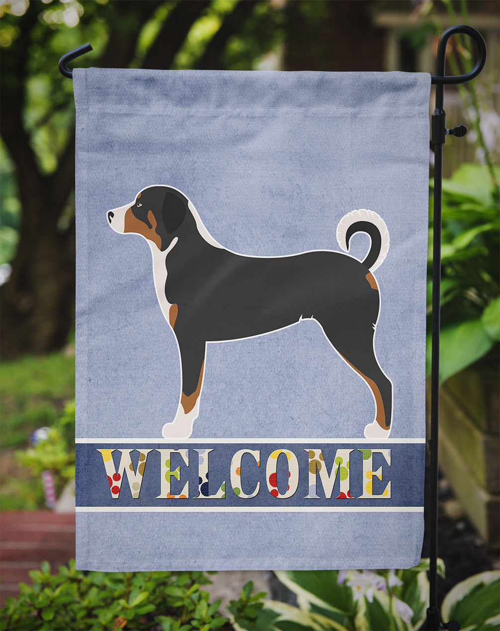 Appenzeller Sennenhund Welcome Flag Garden Size BB8288GF