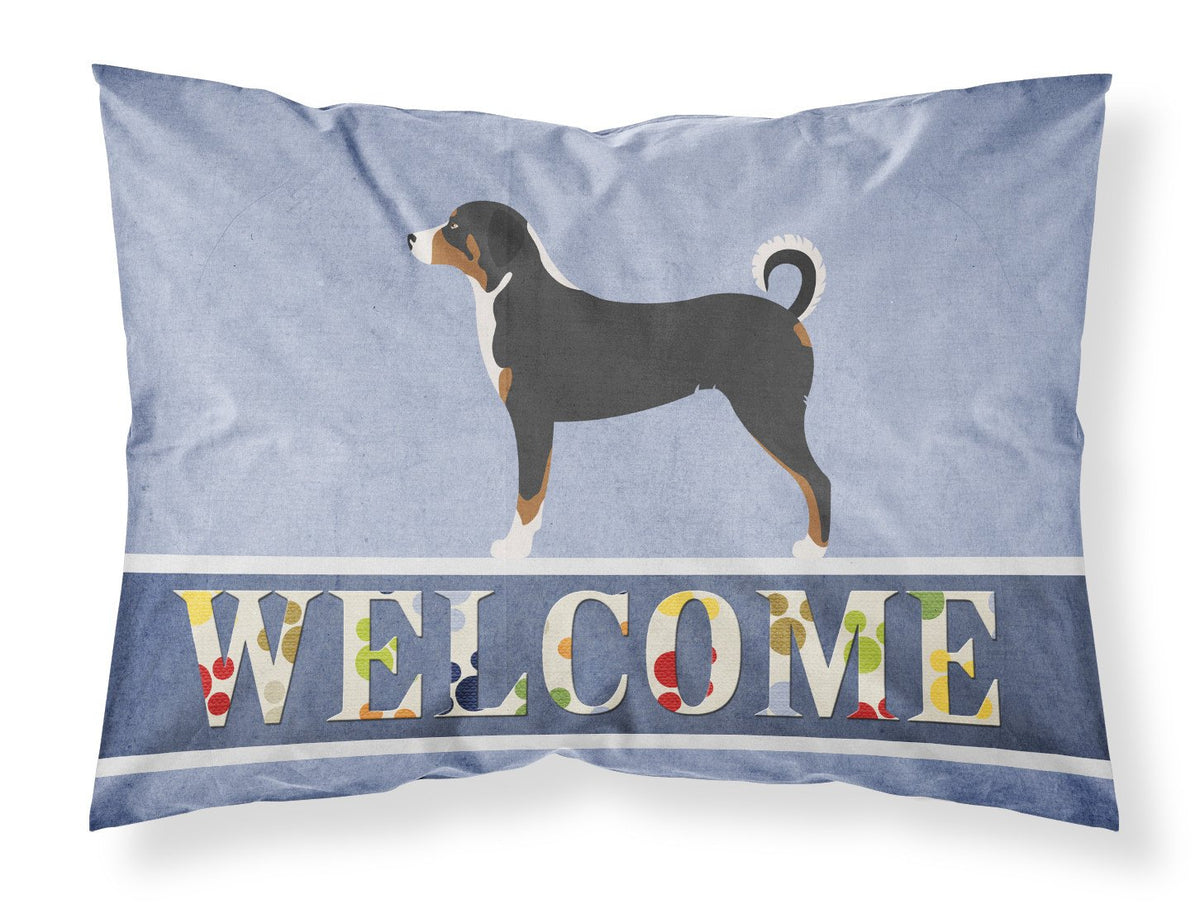 Appenzeller Sennenhund Welcome Fabric Standard Pillowcase BB8288PILLOWCASE by Caroline&#39;s Treasures