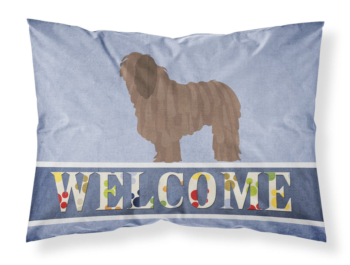 Bergamasco Shepherd Welcome Fabric Standard Pillowcase BB8291PILLOWCASE by Caroline&#39;s Treasures