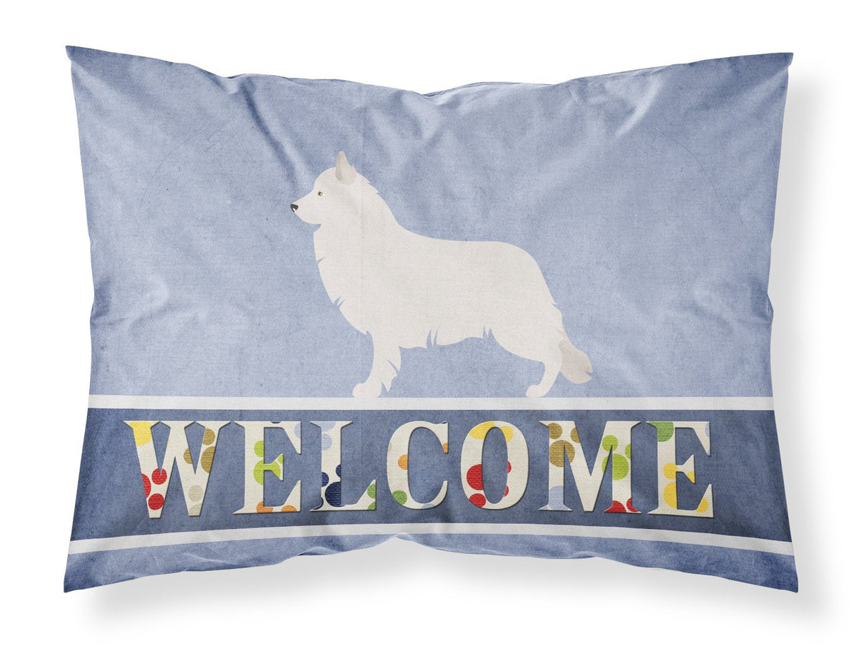 Berger Blanc Suisse Welcome Fabric Standard Pillowcase BB8292PILLOWCASE by Caroline&#39;s Treasures