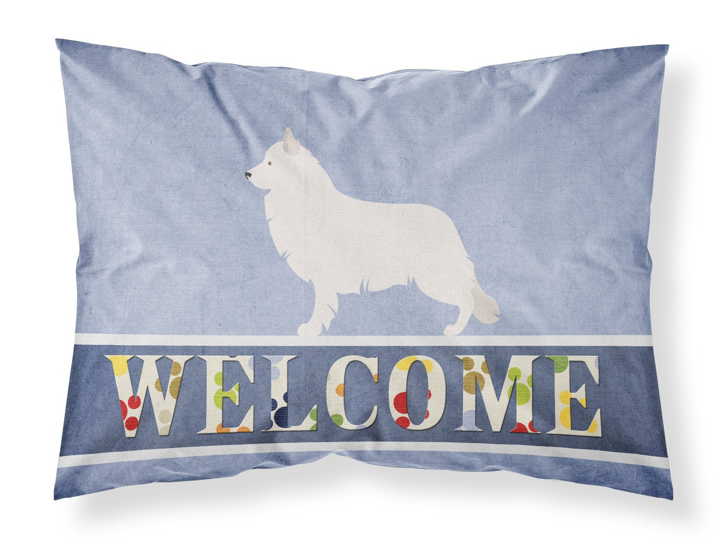 Berger Blanc Suisse Welcome Fabric Standard Pillowcase BB8292PILLOWCASE by Caroline's Treasures