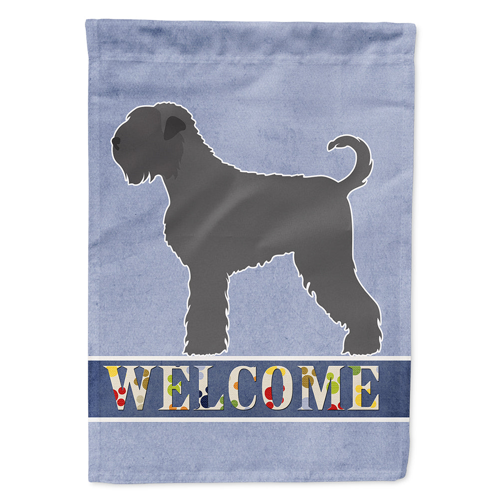 Black Russian Terrier Welcome Flag Canvas House Size BB8293CHF