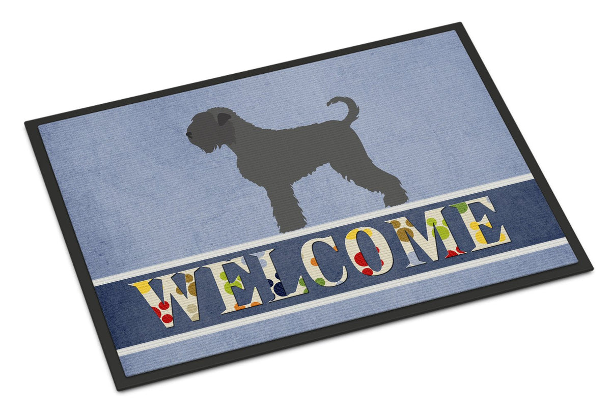 Black Russian Terrier Welcome Indoor or Outdoor Mat 24x36 BB8293JMAT by Caroline&#39;s Treasures