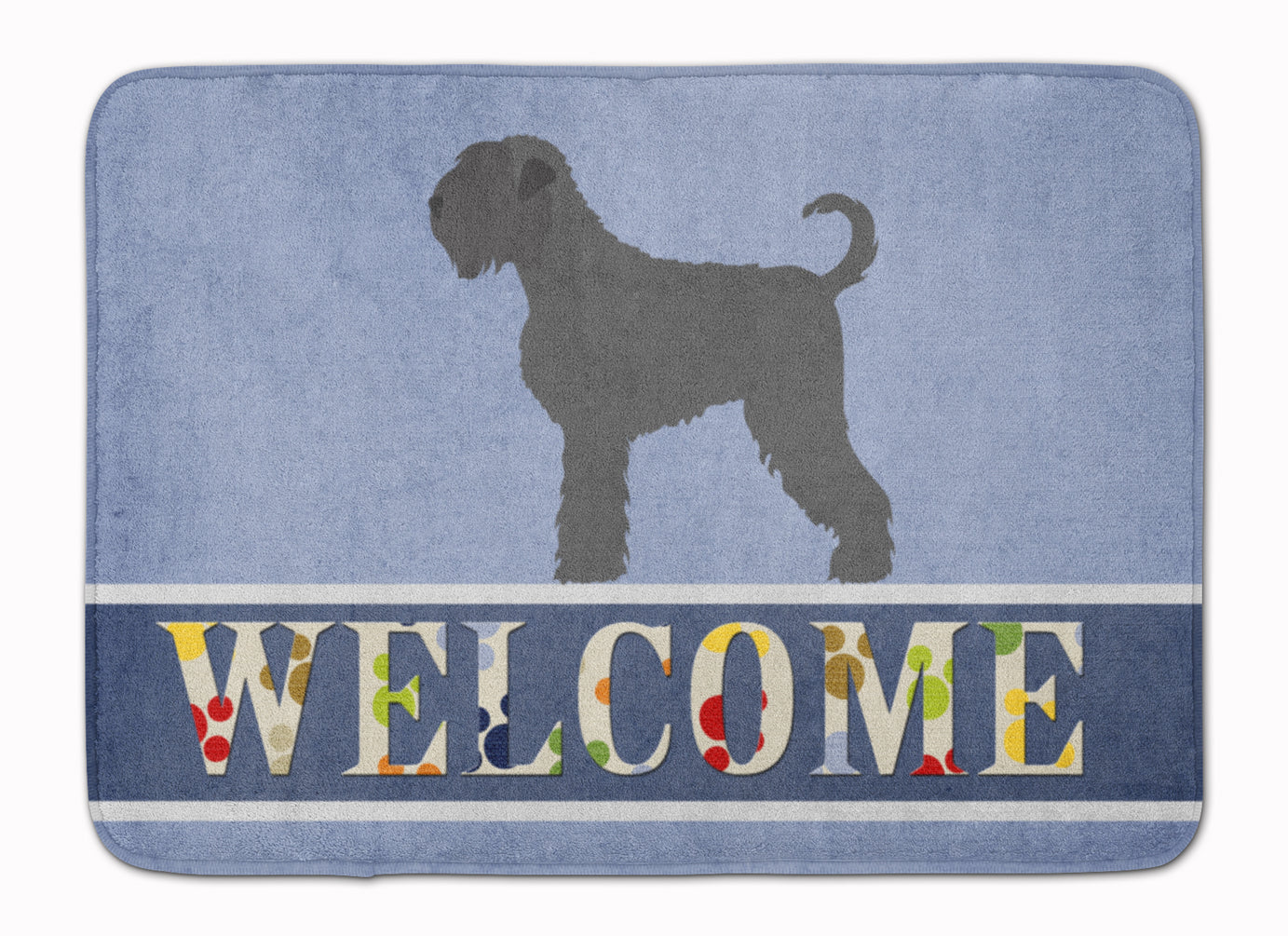 Black Russian Terrier Welcome Machine Washable Memory Foam Mat BB8293RUG - the-store.com