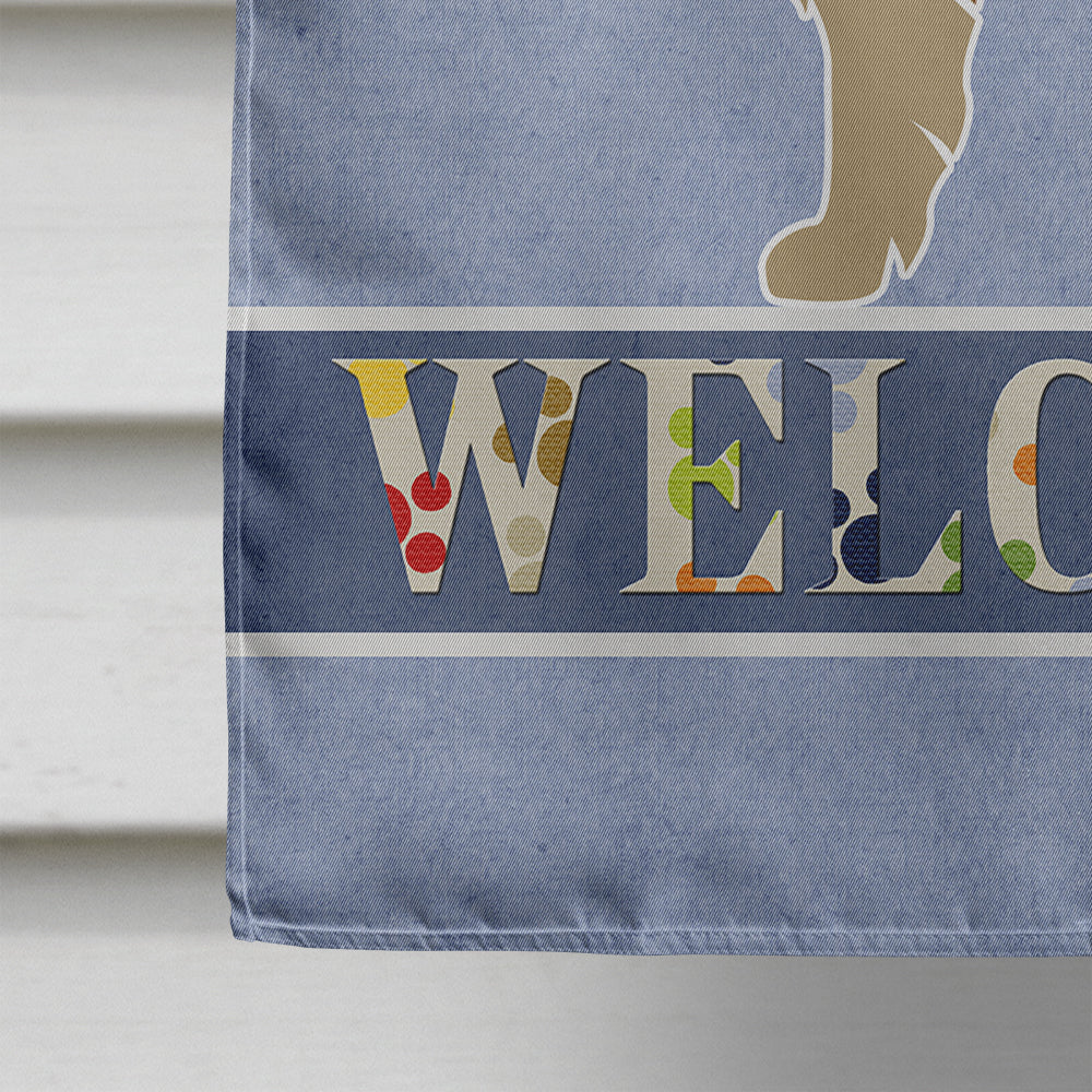 Catalan Sheepdog Welcome Flag Canvas House Size BB8295CHF  the-store.com.