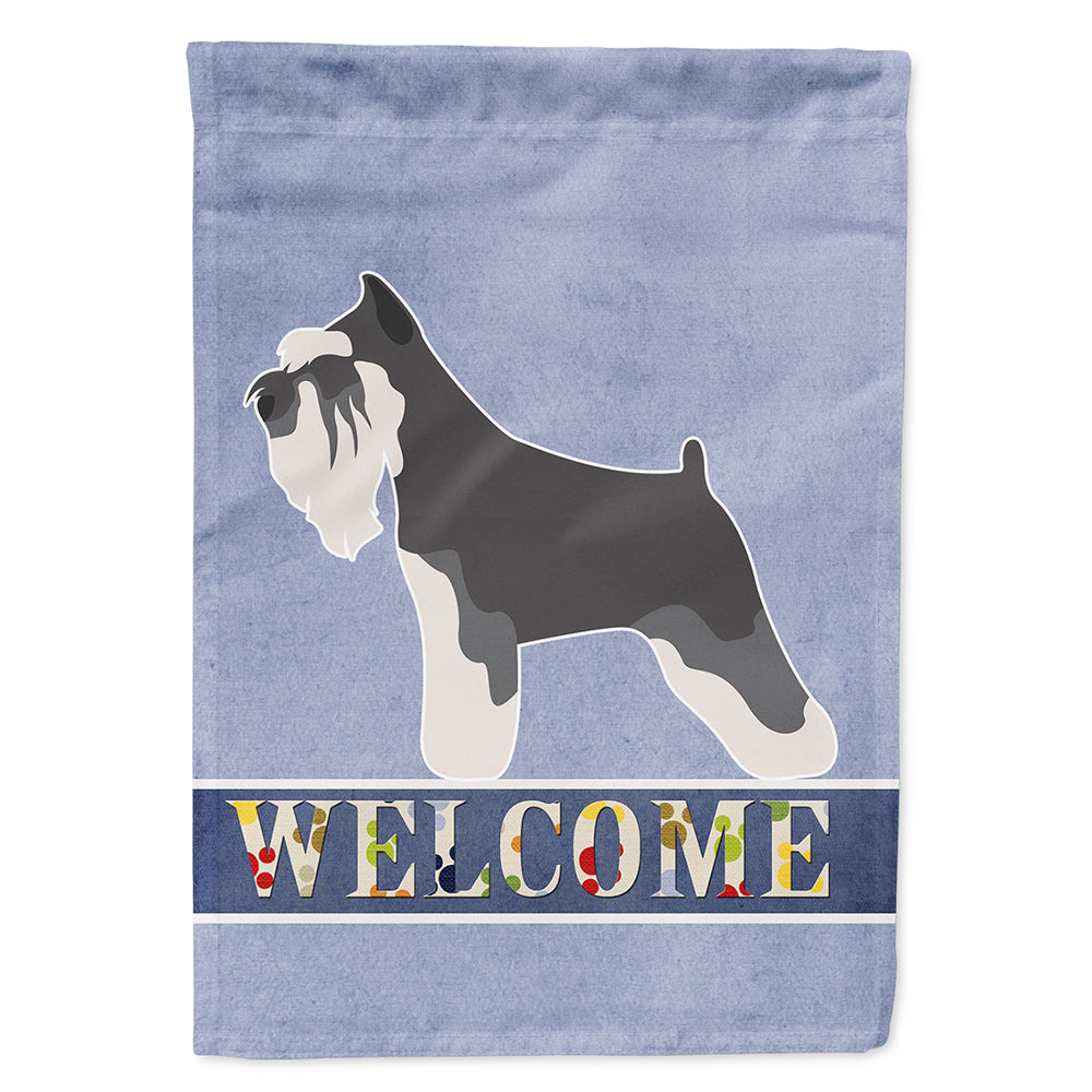 Miniature Schnauzer Welcome Flag Canvas House Size BB8298CHF